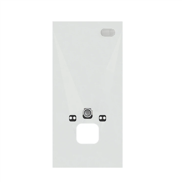 white glass toilet cistern